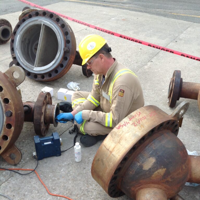 on site in-situ microstructure replication of a austenitic stainless steel tube sheet (heat exchanger)