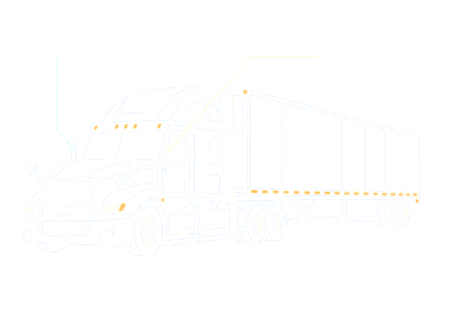 Line drawing of a semi truck with callouts for Human Factors and Toxicology